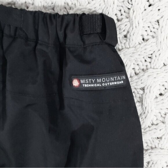 MISTY MOUNTAIN Premium Black Water Resistant Snow/Ski Fleece Snowpants - Picture 10 of 16
